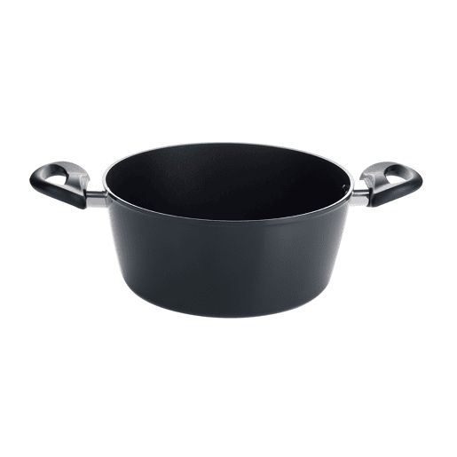 Caçarola 24 cm base de alumínio reforçado - Adequada para todos os tipos de fontes de calor Design italiano