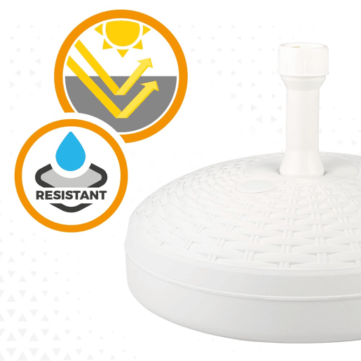 Base para guarda-sol circular branco 19-33 mm Aktive Base para guarda-sol circular branco 19-33 mm Aktive