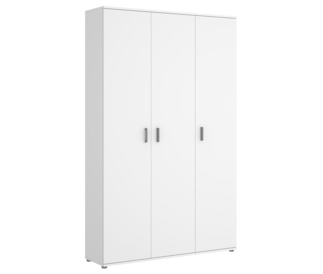 Armario auxiliar fit 3 puertas con escobero blanco 190x116x35 cm