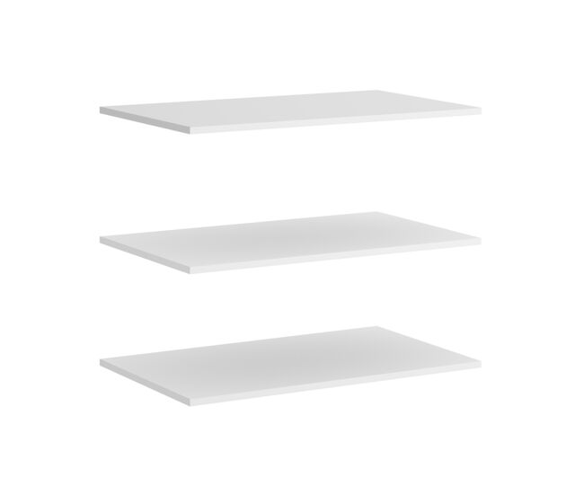 Pack de 3 estantes blancos para armario de 180 cm