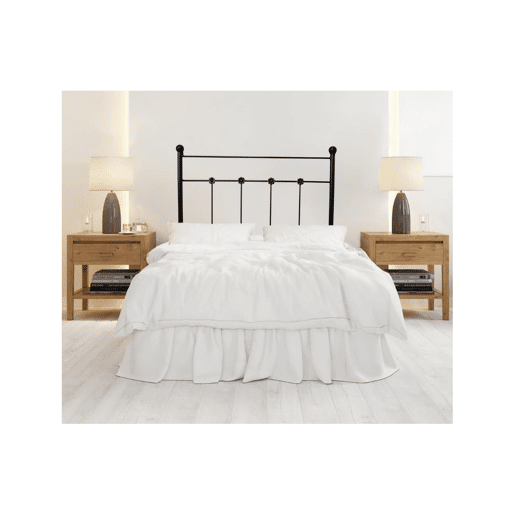 Cabeceira Ducal Forge para cama 135 Preto 143x125x4. Matris
