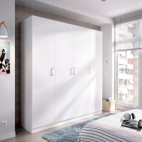 Armario maxi 4 puertas abatibles blanco 215x200,8x52 cm