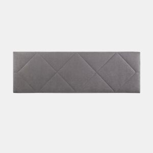 Cabeceira 160x50x7 | Häusbed | Cabeceira estofada SPYGA | Para cama 150 e 160 | Fixação à parede | Microfibra AquaClean Cinzento