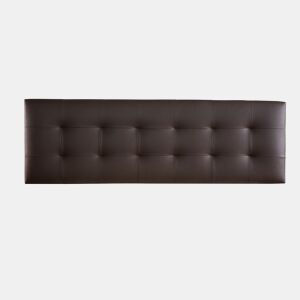 Cabeceira 145x50x7 | Cama de casal | Cabeceira estofada VERSALLES | Para camas de 120, 135 e 140 cm | Fixação à parede | Em pele de chocolate