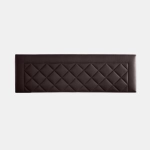 Cabeceira 160x50x7 | Cama de casal | Cabeceira DOMUS estofada | Para cama de 150 e 160 cm | Fixação à parede | Couro sintético chocolate