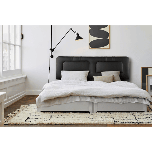 Cabeceira 145x50x7 | Cama de casal | Cabeceira estofada BLUME | Para cama 120, 135 e 140 | Fixação na parede | Couro sintético preto Cabeceira 145x50x7 | Cama de casal | Cabeceira estofada BLUME | Para cama 120, 135 e 140 | Fixação na parede | Couro sintético preto