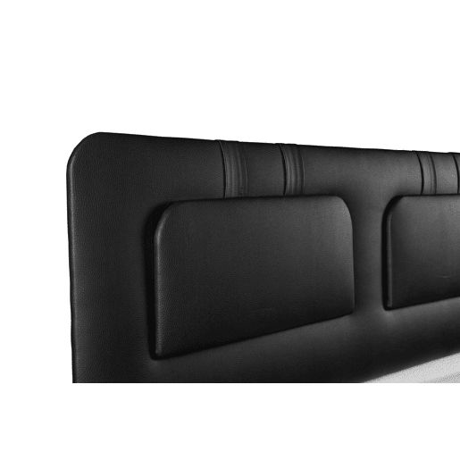 Cabeceira 145x50x7 | Cama de casal | Cabeceira estofada BLUME | Para cama 120, 135 e 140 | Fixação na parede | Couro sintético preto Cabeceira 145x50x7 | Cama de casal | Cabeceira estofada BLUME | Para cama 120, 135 e 140 | Fixação na parede | Couro sintético preto
