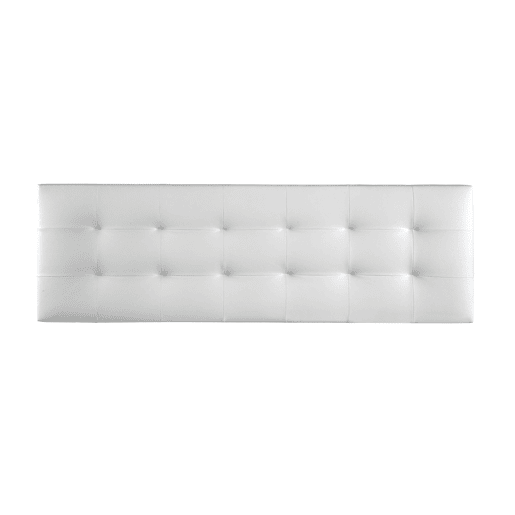 Cabeceira 160x50x7 | Cama de casal | Cabeceira estofada VERSALLES | Para cama de 150 e 160 cm | Fixação à parede | Em pele branca Cabeceira 160x50x7 | Cama de casal | Cabeceira estofada VERSALLES | Para cama de 150 e 160 cm | Fixação à parede | Em pele branca