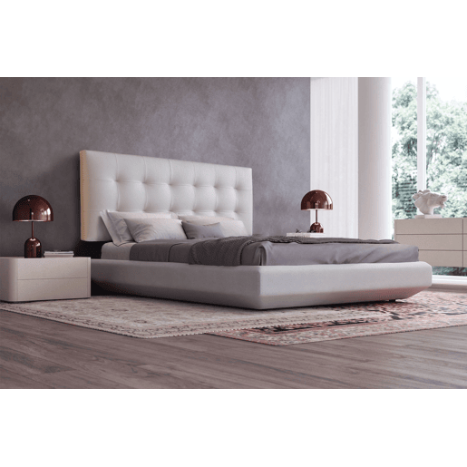 Cabeceira 160x50x7 | Cama de casal | Cabeceira estofada VERSALLES | Para cama de 150 e 160 cm | Fixação à parede | Em pele branca Cabeceira 160x50x7 | Cama de casal | Cabeceira estofada VERSALLES | Para cama de 150 e 160 cm | Fixação à parede | Em pele branca