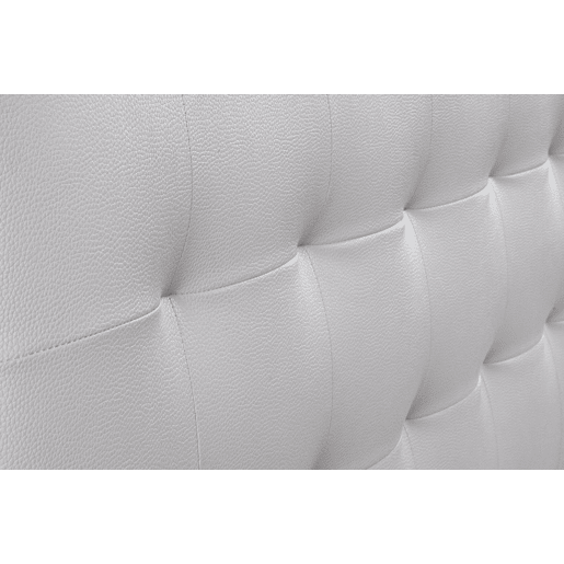 Cabeceira 160x50x7 | Cama de casal | Cabeceira estofada VERSALLES | Para cama de 150 e 160 cm | Fixação à parede | Em pele branca Cabeceira 160x50x7 | Cama de casal | Cabeceira estofada VERSALLES | Para cama de 150 e 160 cm | Fixação à parede | Em pele branca