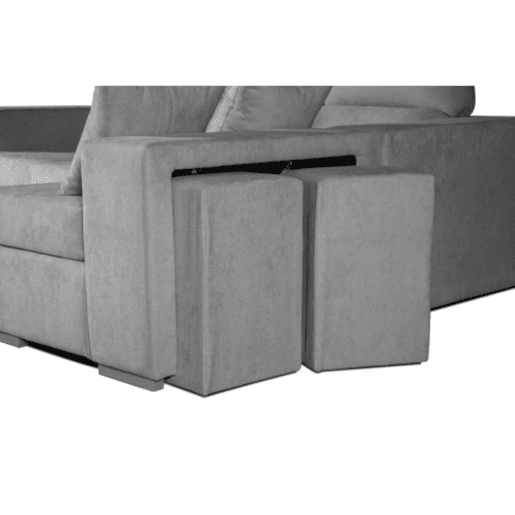 Sofá Chaise Longue Marbella Cinza Direito. Sofá Chaise Longue Marbella Cinza Direito.