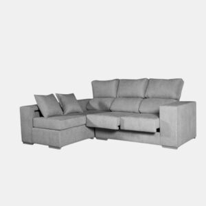 Sofá Chaise Longue Esquerda Marbella Cinza.