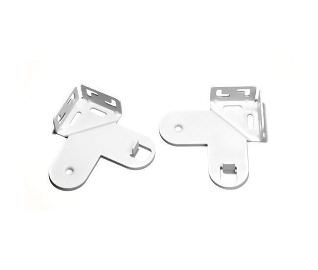 Escuadra doble cortina blanco