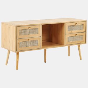 Móvel de TV PEROTE Rattan Castanho claro