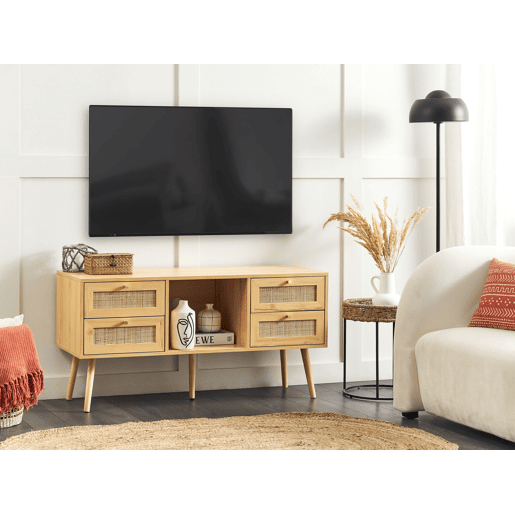 Móvel de TV PEROTE Rattan Castanho claro