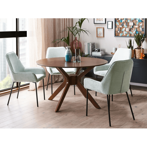 Mesa de jantar TYMIS Mogno escuro 120 cm 120 cm Mesa de jantar TYMIS Mogno escuro 120 cm 120 cm
