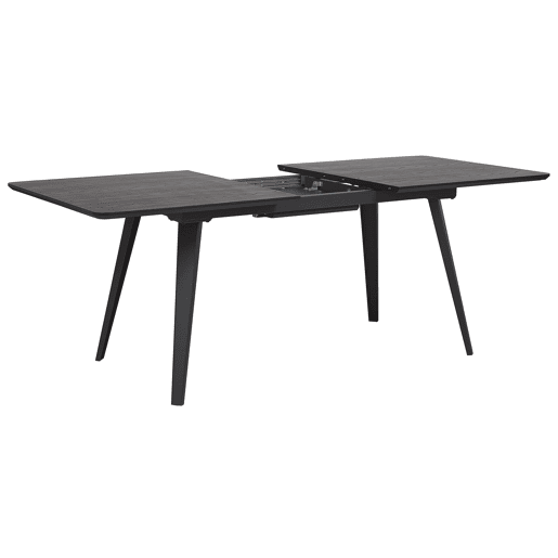 Mesa de jantar extensível IRVINGTON Preto 160200 cm 90 cm