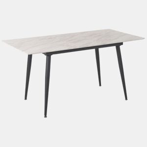 Mesa de jantar EFTALIA Mármore branco 120150 cm 80 cm
