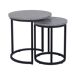 Beliani Conjunto de 2 mesas auxiliares DENNY 48x48 Beliani Conjunto de 2 mesas auxiliares DENNY 48x48 Gris