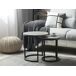 Beliani Conjunto de 2 mesas auxiliares DENNY 48x48 Beliani Conjunto de 2 mesas auxiliares DENNY 48x48 Gris