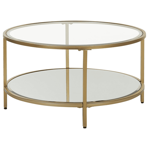 Mesa de centro BIRNEY Vidro de segurança (temperado) Dourado