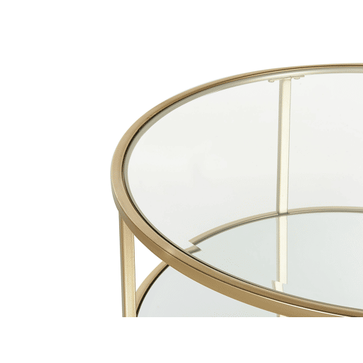 Mesa de centro BIRNEY Vidro de segurança (temperado) Dourado
