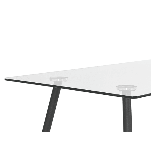 Mesa de jantar MIDLAND Preto 140 cm 80 cm Vidro de segurança (temperado)