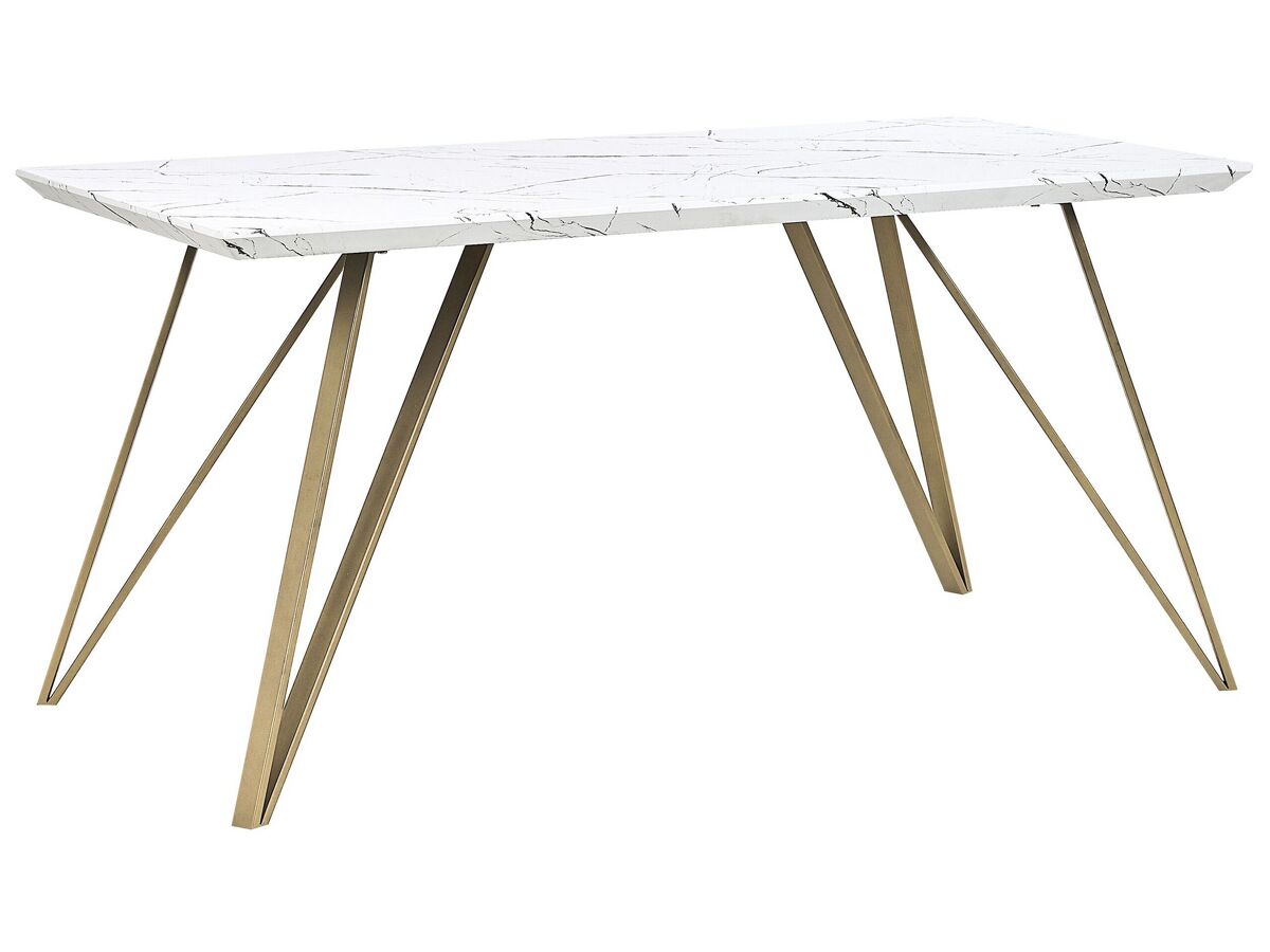 Beliani Mesa de comedor MOLDEN 150x80 Blanco