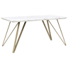 Mesa de jantar MOLDEN BrancoDourado 150 cm 80 cm