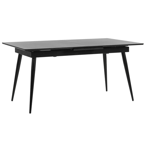 Mesa de jantar extensível MALDON Preto 160200 cm 90 cm