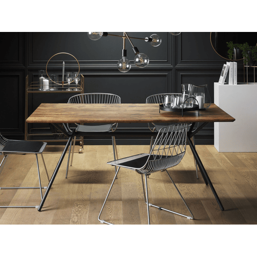 Mesa de jantar AMSTERDAM Castanho escuro 160 cm 90 cm