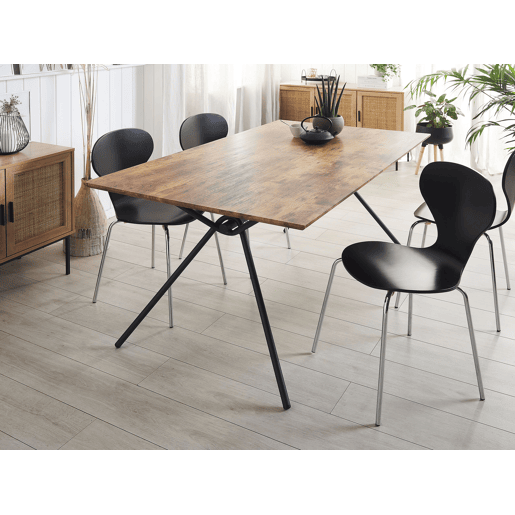 Mesa de jantar AMSTERDAM Castanho escuro 160 cm 90 cm