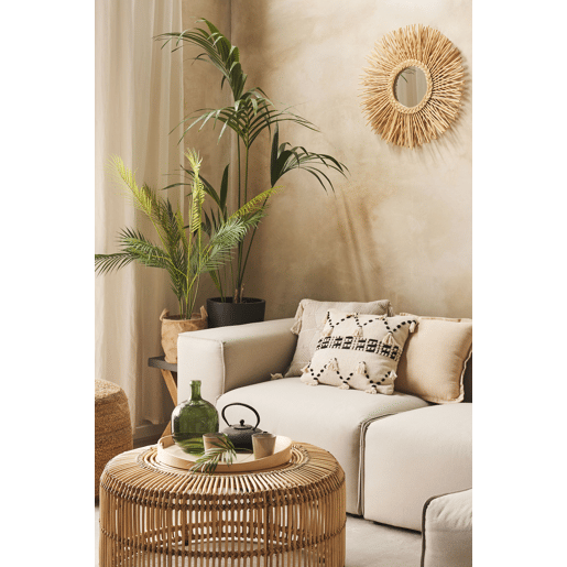Mesa de centro LIMNI Rattan Castanho claro