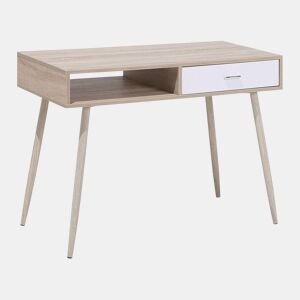 Secretária DEORA Castanho claro 100 cm 48 cm com arrumação