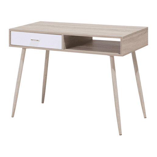 Secretária DEORA Castanho claro 100 cm 48 cm com arrumação