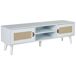 Beliani Mueble TV PARTON 140 Beliani Mueble TV PARTON 140 Blanco/ Beige