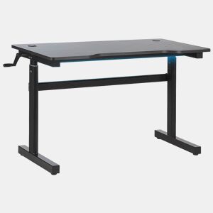 Secretária gaming ajustável manualmente DURBIN Preto 120 cm 60 cm LED RGB