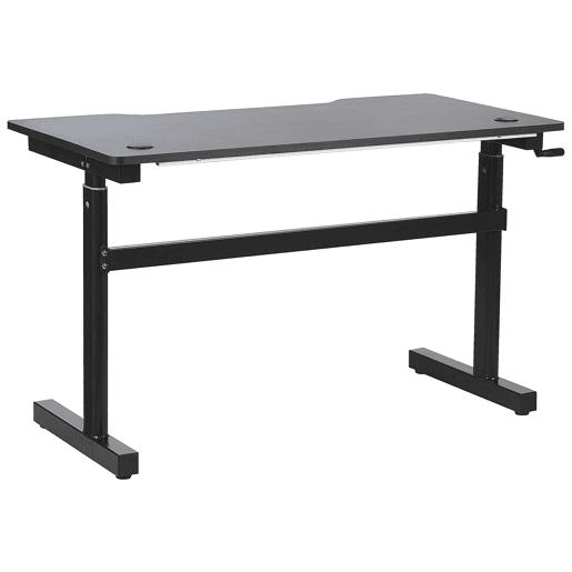Secretária gaming ajustável manualmente DURBIN Preto 120 cm 60 cm LED RGB