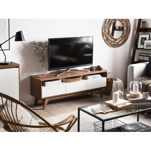 Móvel de TV SYRACUSE CastanhoBranco