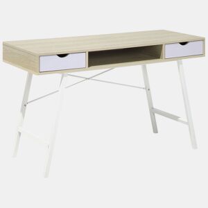 Secretária CLARITA Castanho claro 120 cm 48 cm com arrumação