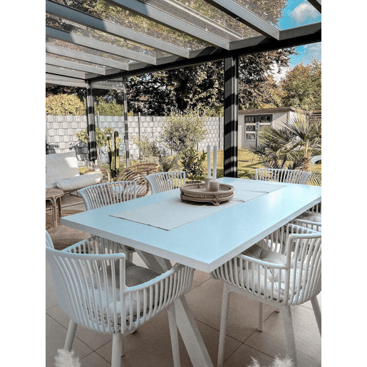 Mesa de jantar LISALA Branco 180 cm 100 cm Mesa de jantar LISALA Branco 180 cm 100 cm