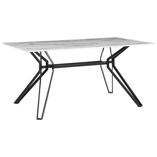 Mesa de jantar BALLINA Branco 160 cm 90 cm Vidro de segurança (temperado)