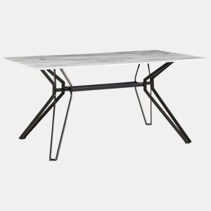 Mesa de jantar BALLINA Branco 160 cm 90 cm Vidro de segurança (temperado)