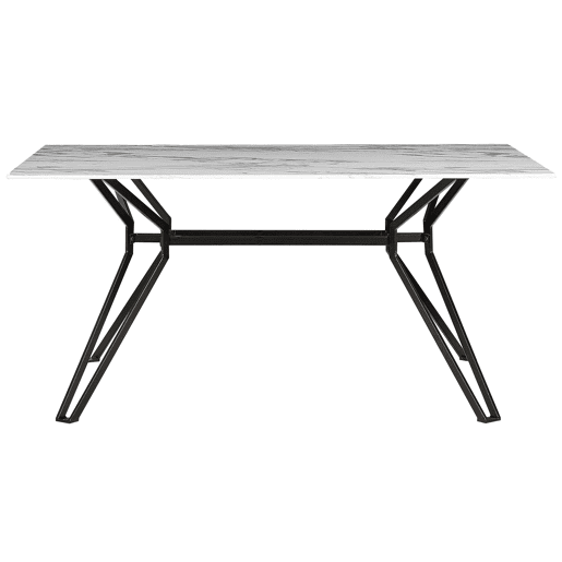 Mesa de jantar BALLINA Branco 160 cm 90 cm Vidro de segurança (temperado)