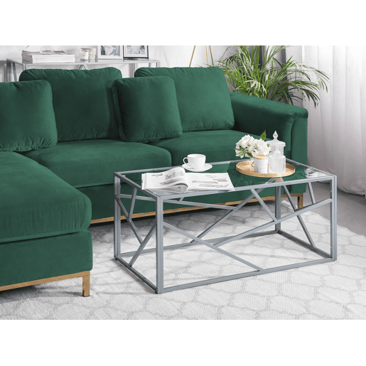Mesa de centro ORLAND Vidro Prateado Mesa de centro ORLAND Vidro Prateado