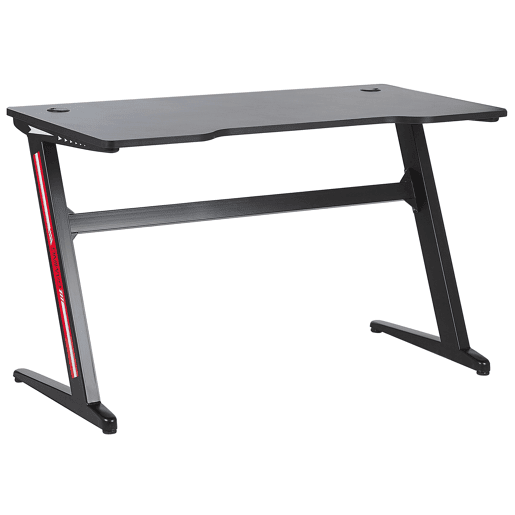 Secretária de jogos DARFUR Preto 120 cm 60 cm LED RGB