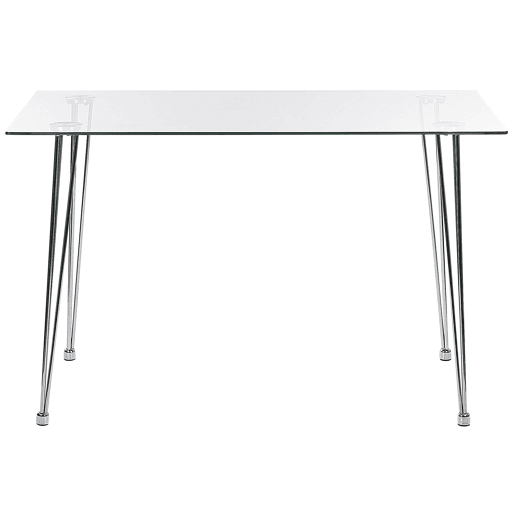 Mesa de jantar WINSTON Prateado 120 cm 70 cm Vidro de segurança (temperado)