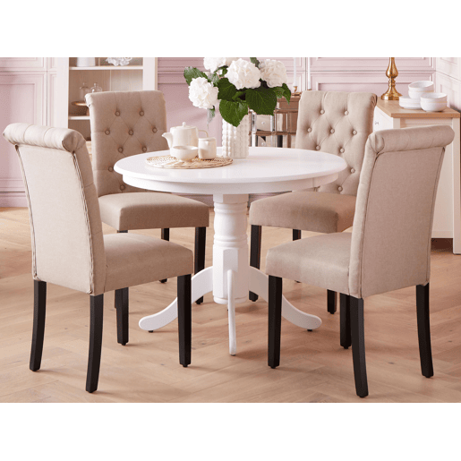 Mesa de jantar AKRON Branco 100 cm 100 cm