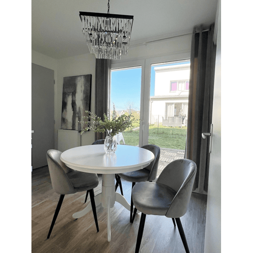 Mesa de jantar AKRON Branco 100 cm 100 cm