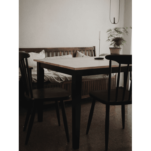 Mesa de jantar GEORGIA Preto 150 cm 90 cm Madeira